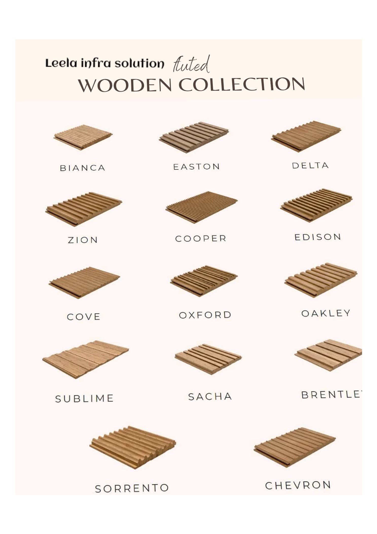 Fluted Wooden Collection — All Designs