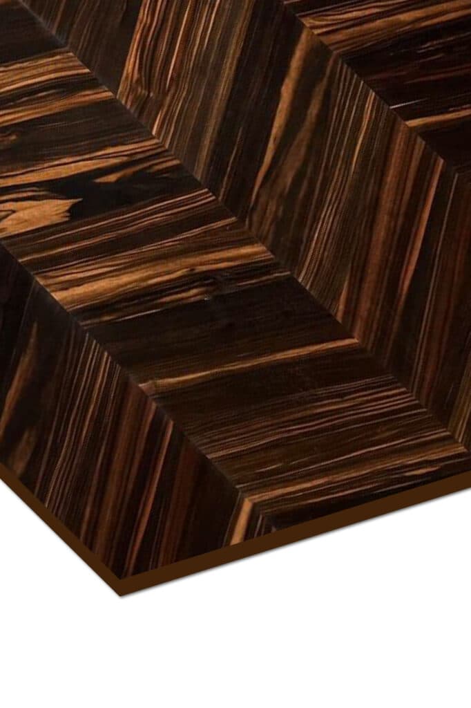 Chevron veneer — Dyed Grey Zaza