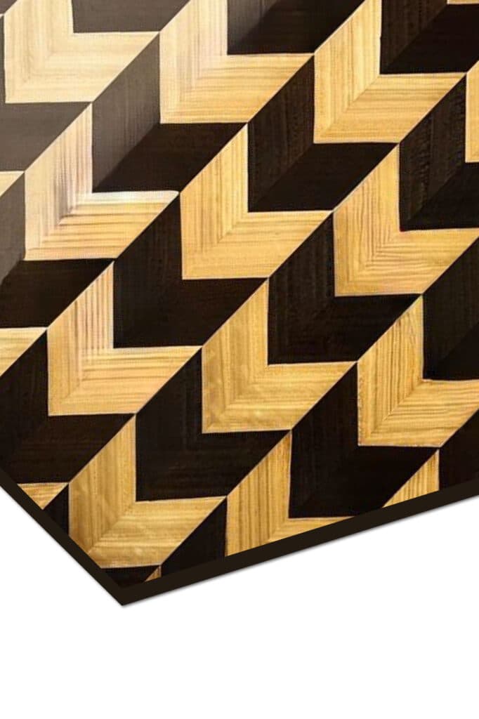 Chevron veneer — Macassar Ebony