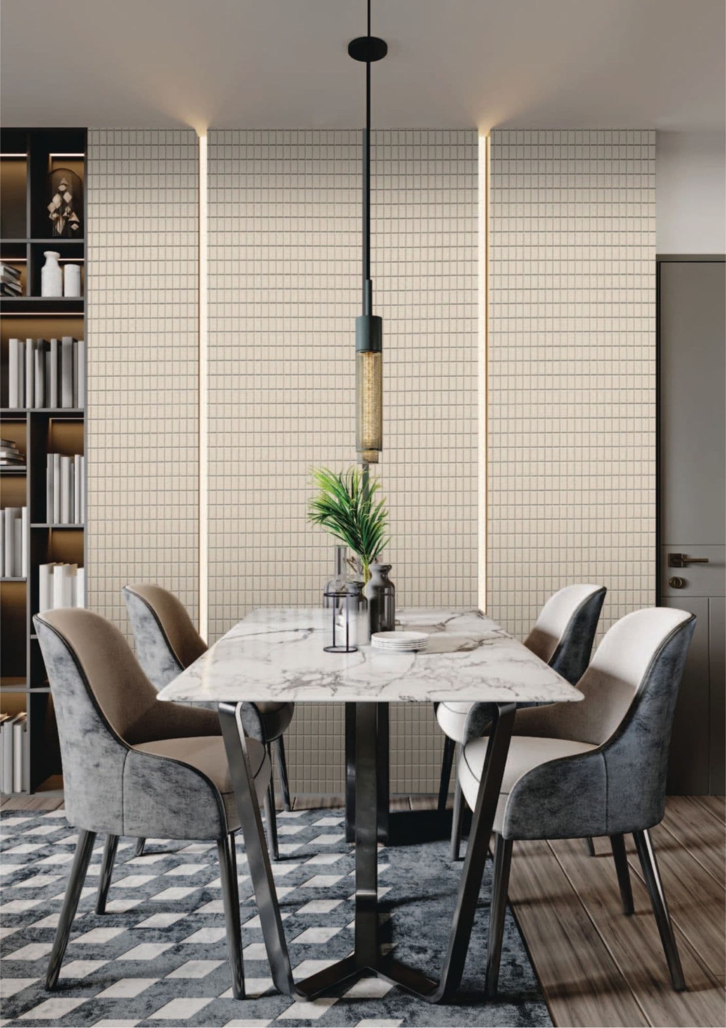 Dining Room Fluted Panel