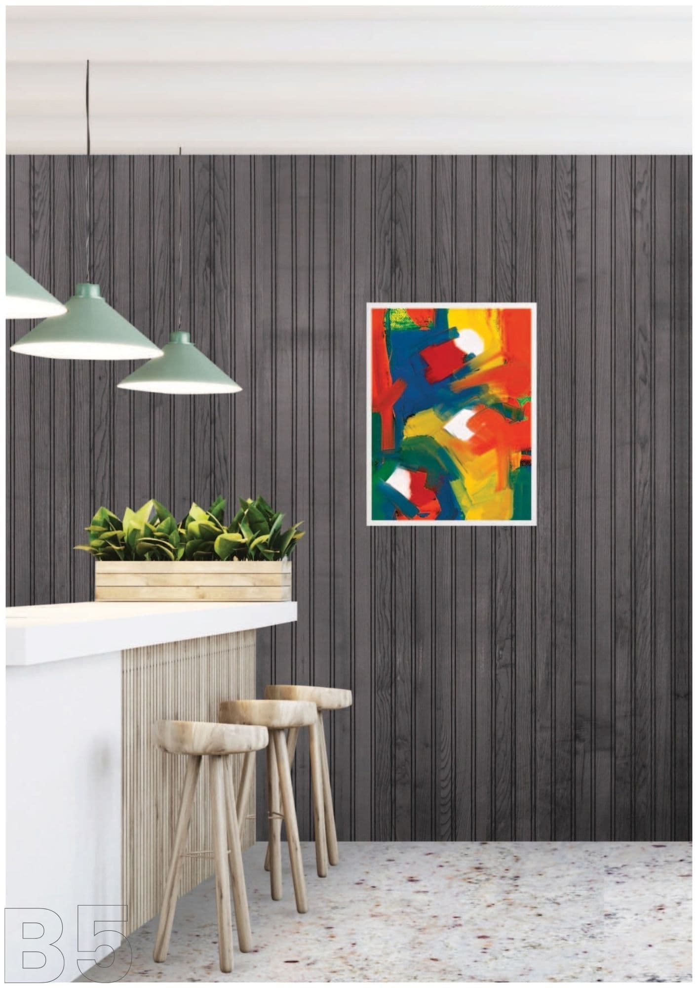 Fluted Bar Wall — Finish B5