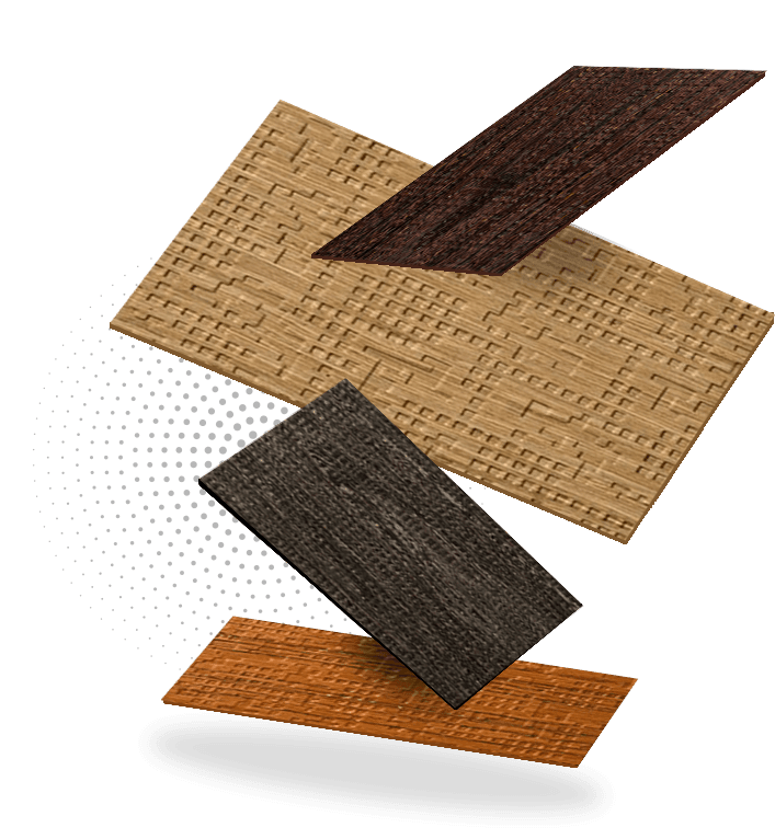 Emboss veneer artwork