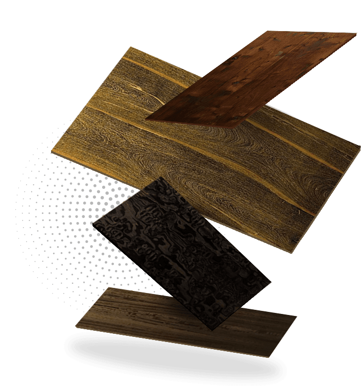 Metallic veneer artwork