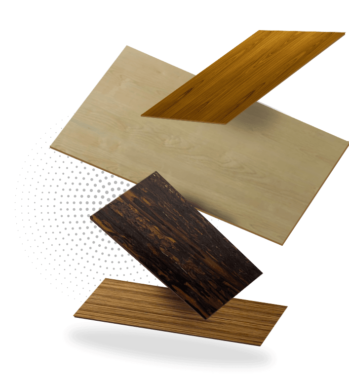 Natural veneer artwork